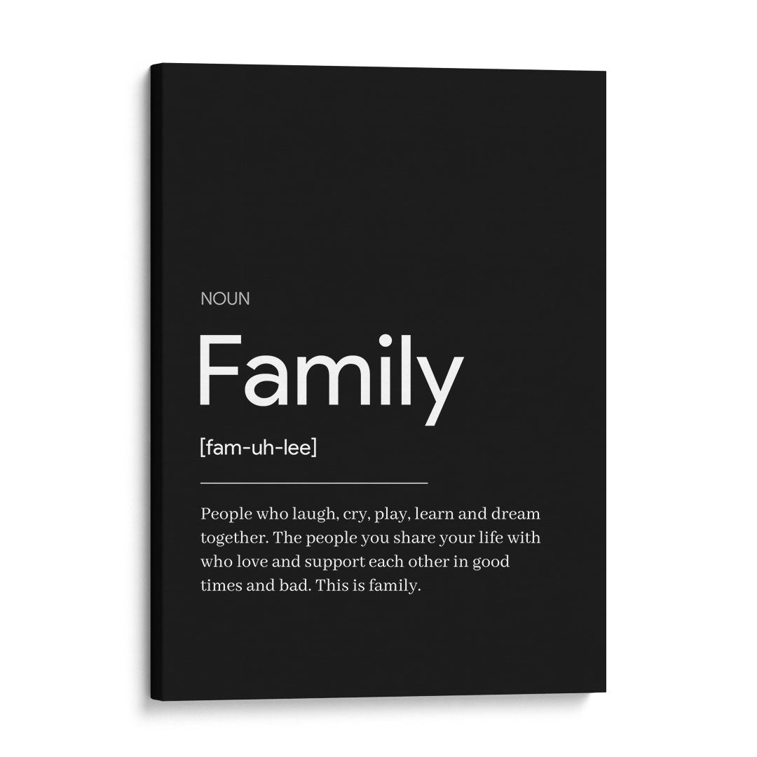 Family - Definition Quote Wall Art Frame