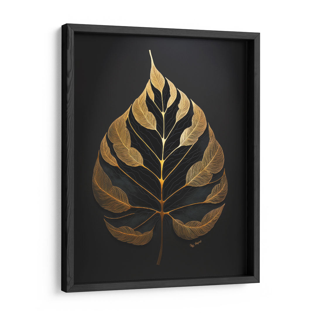 Eternal Wisdom: 'Bodhi Leaf' Wall Art Frame