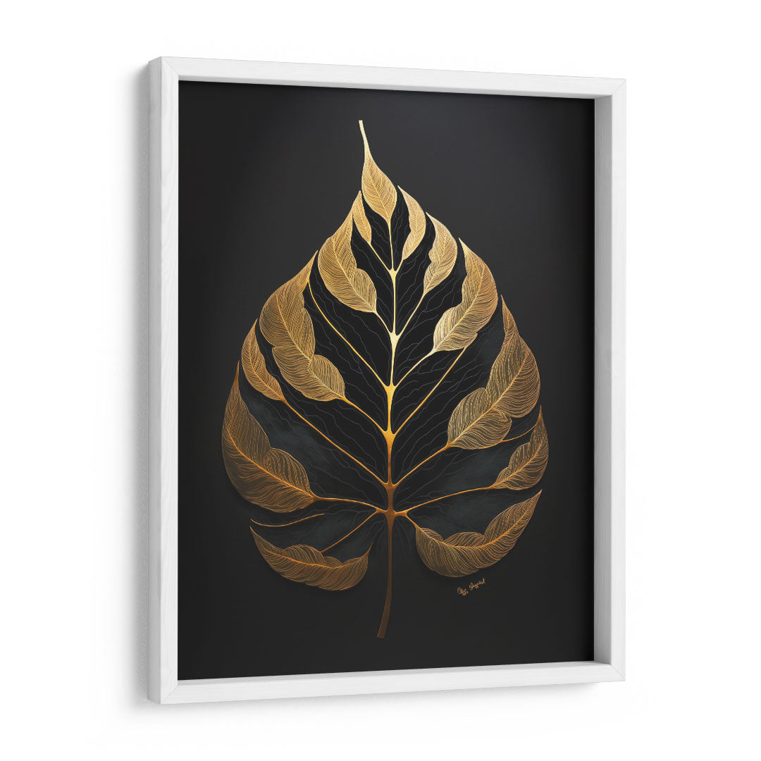 Eternal Wisdom: 'Bodhi Leaf' Wall Art Frame