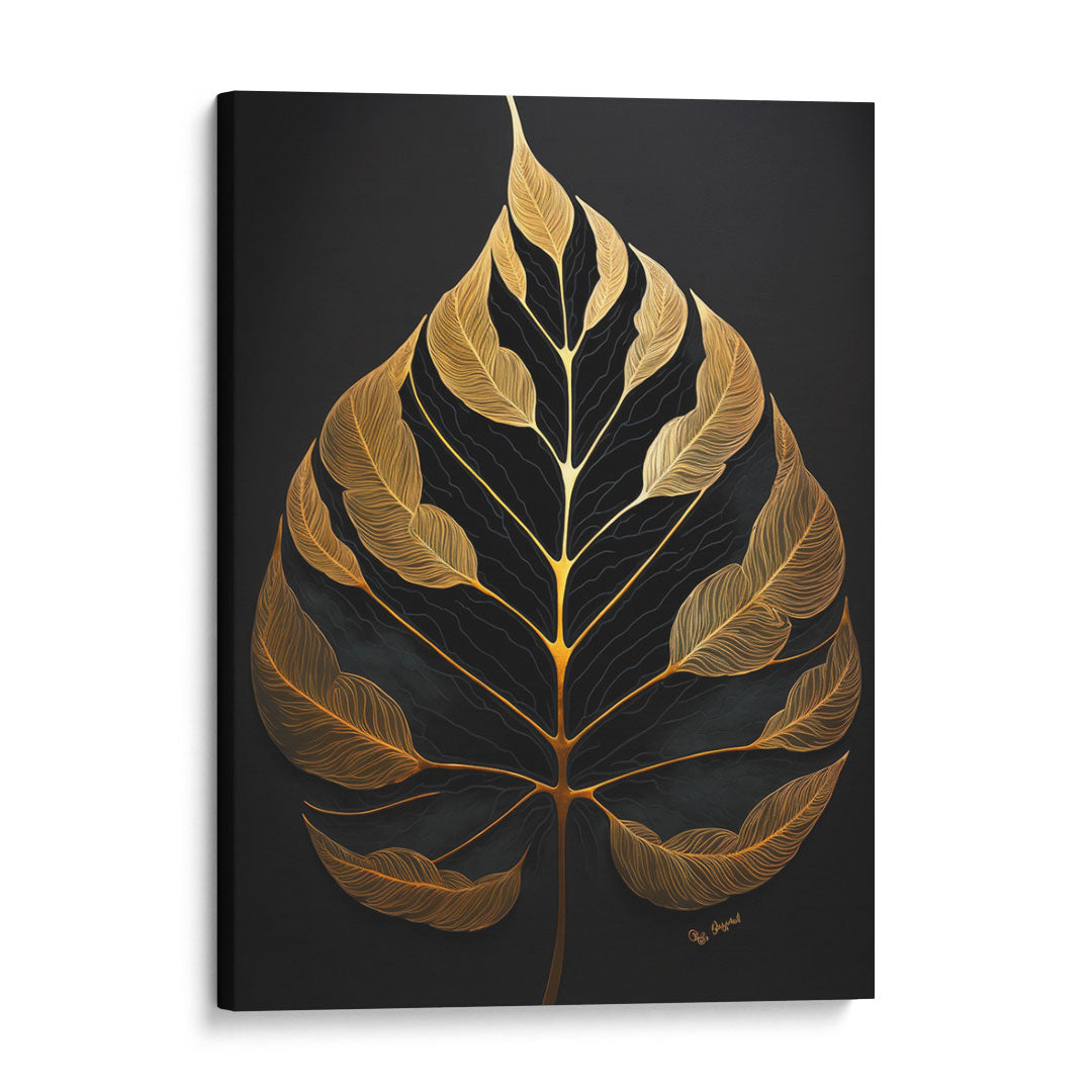 Eternal Wisdom: 'Bodhi Leaf' Wall Art Frame