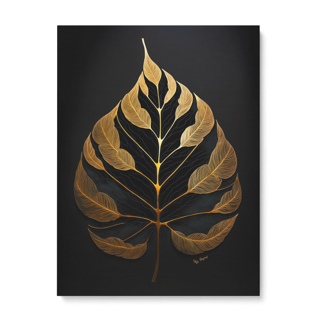 Eternal Wisdom: 'Bodhi Leaf' Wall Art Frame