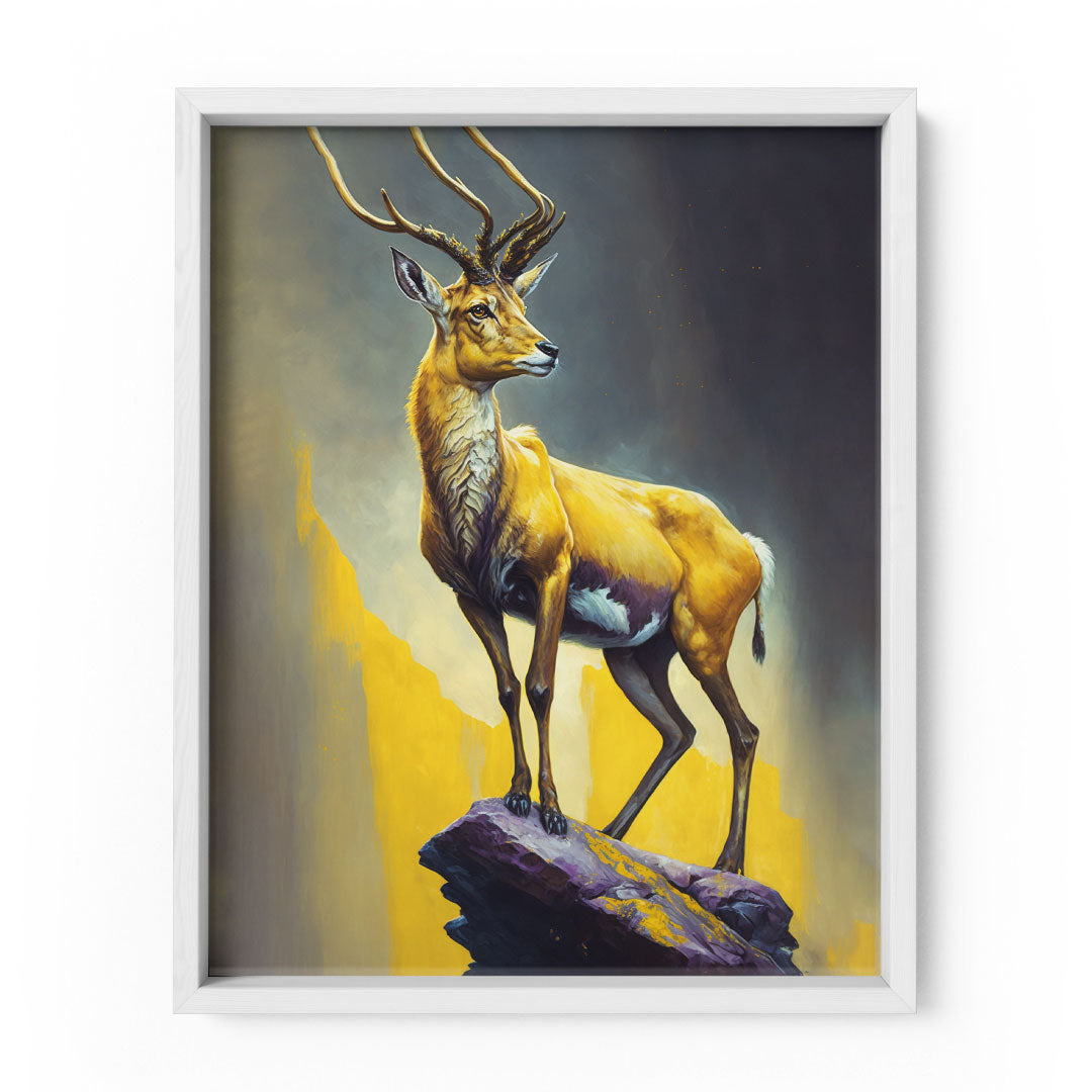 Symbol of Grace: Deer Wall Decor in Gold