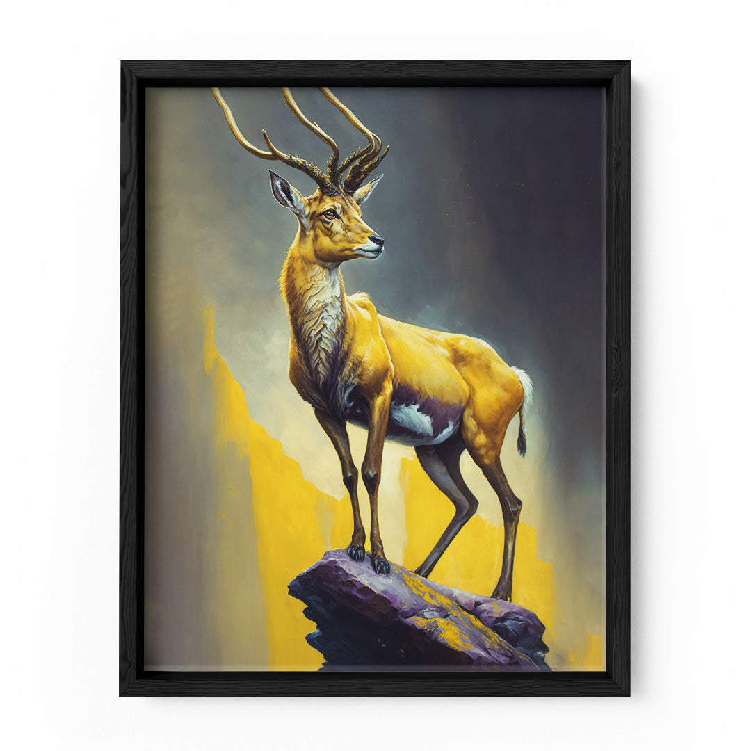 Symbol of Grace: Deer Wall Decor in Gold