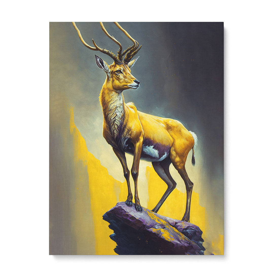 Symbol of Grace: Deer Wall Decor in Gold