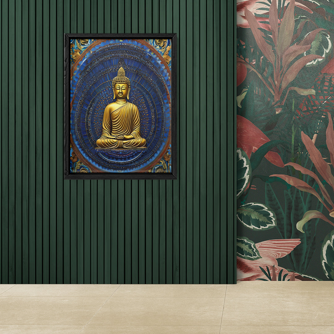 Enlightened Tranquility: 'Eunoia Buddha' Wall Art Frame