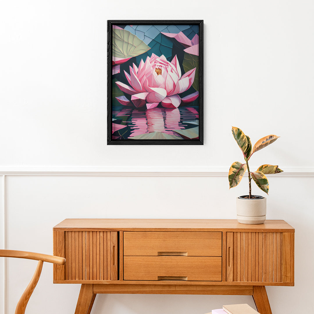 Blossom of Serenity: 'Lotus' Wall Art Frame