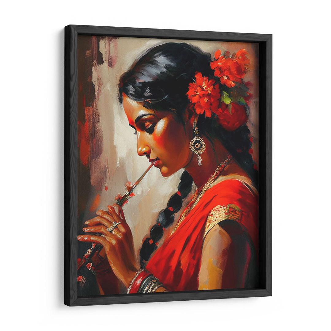 Elegant Melodies: 'Girl with a Flute' Wall Art