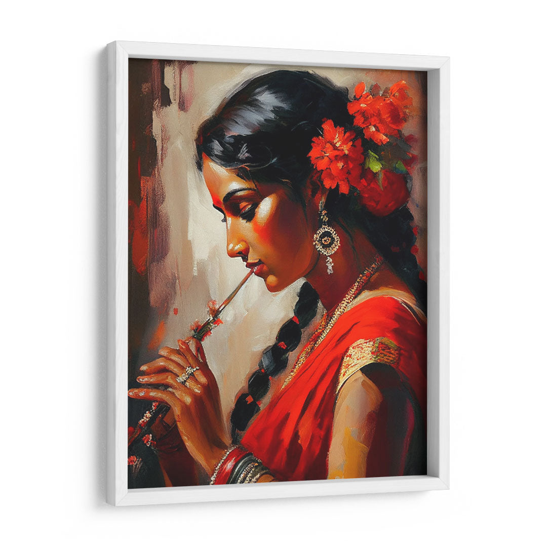 Elegant Melodies: 'Girl with a Flute' Wall Art