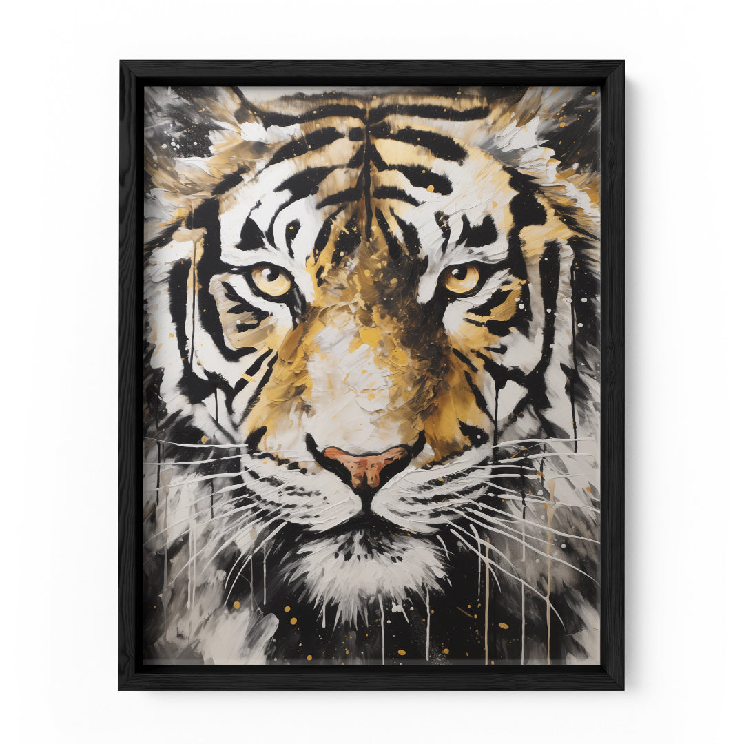 Royal Stripes: Tiger Portrait Edition Wall Art Frame