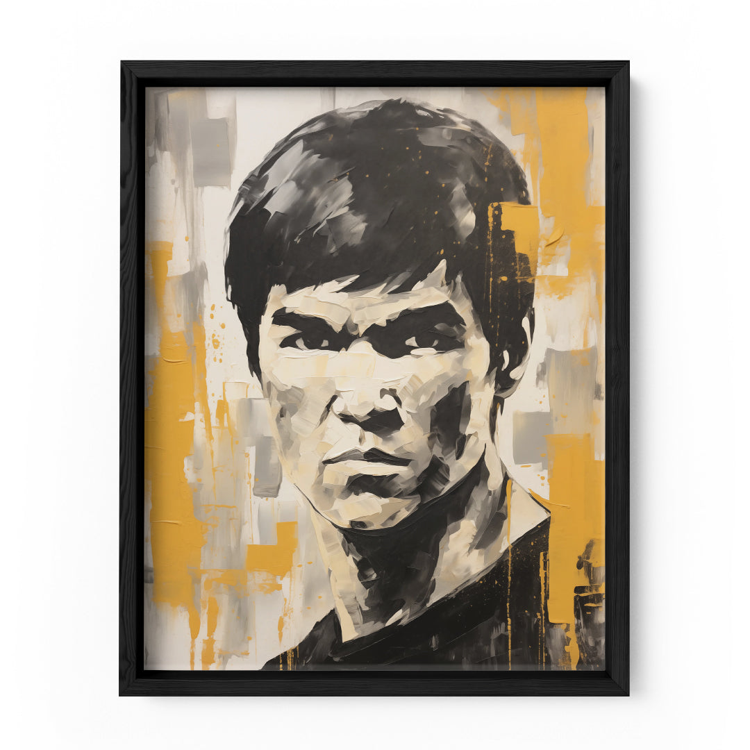 Timeless Warrior: Bruce Lee Portrait Edition Wall Art Frame