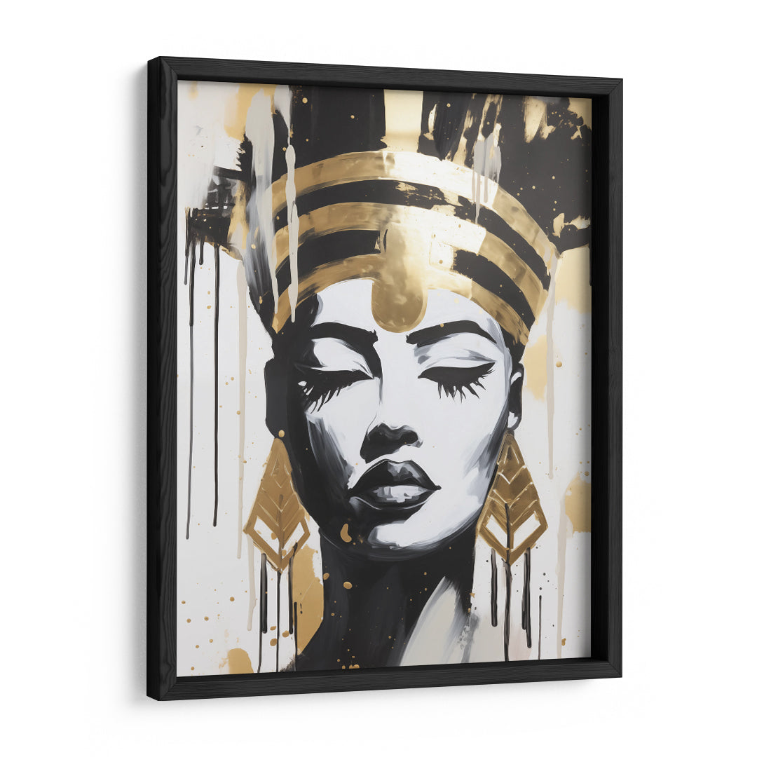 Regal Splendor: CleoPatra Portrait Edition Wall Art Frame