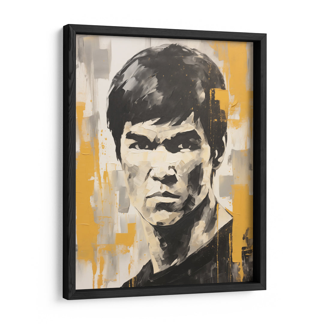 Timeless Warrior: Bruce Lee Portrait Edition Wall Art Frame