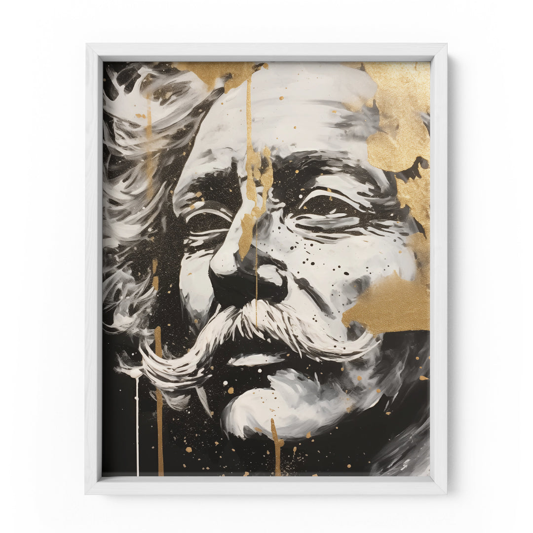 Cosmic Intellect: Albert Einstein Portrait Edition Wall Art Frame