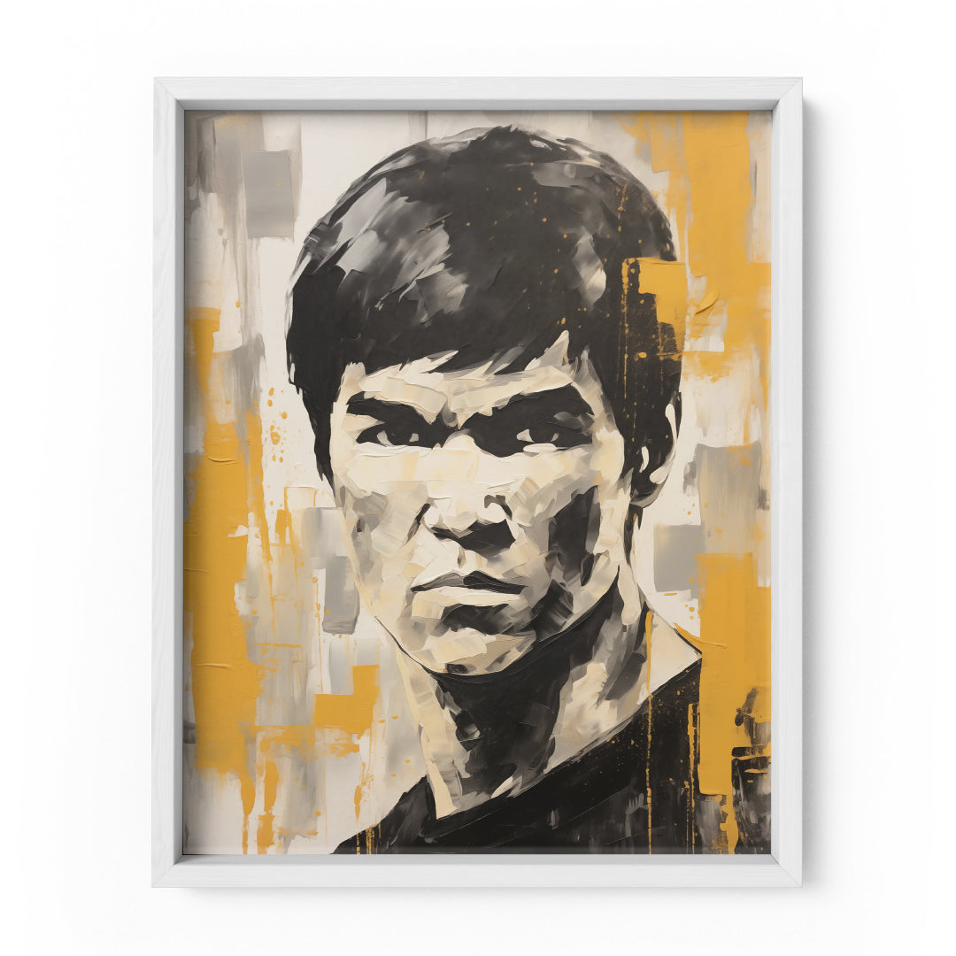 Timeless Warrior: Bruce Lee Portrait Edition Wall Art Frame