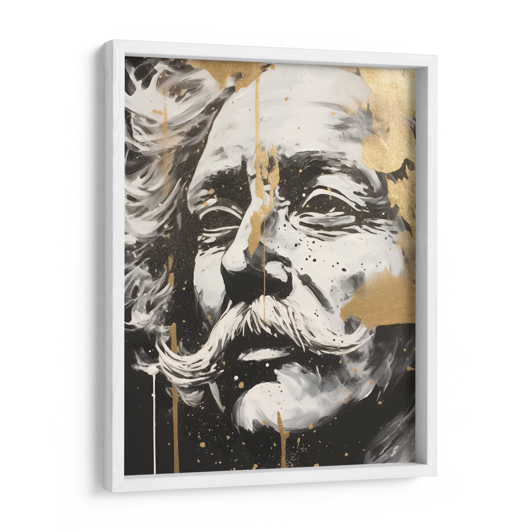 Cosmic Intellect: Albert Einstein Portrait Edition Wall Art Frame