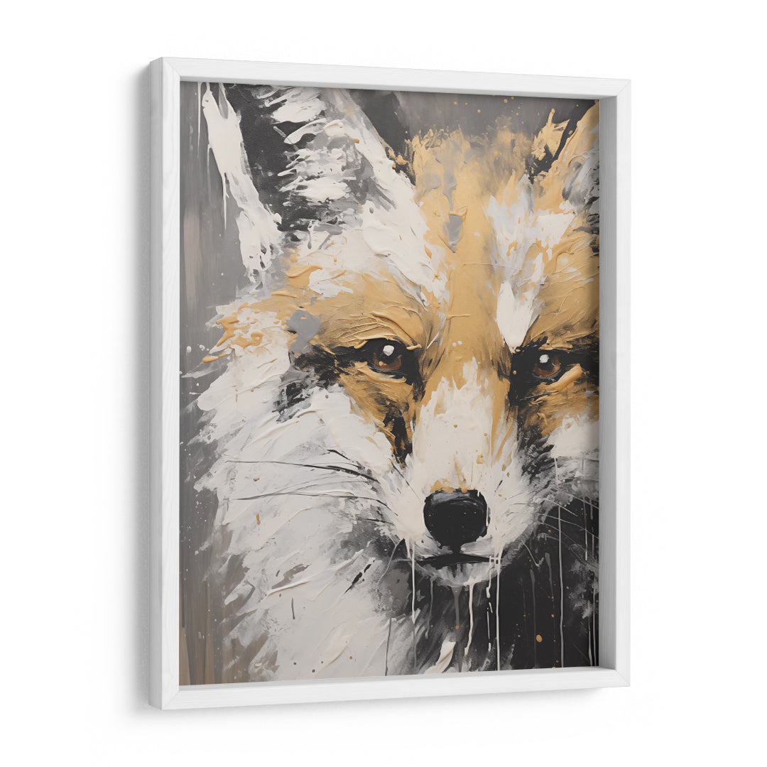 Aurora Fox Gaze: Portrait Edition Wall Art Frame