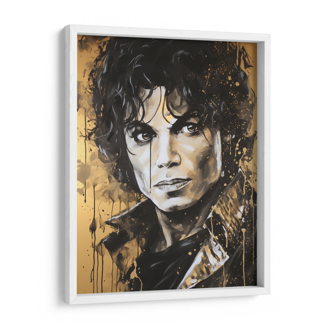 Moonlit Rhythms: Michael Jackson Portrait Edition Wall Art Frame