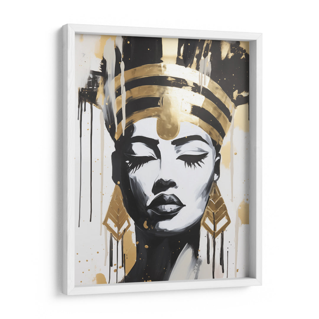 Regal Splendor: CleoPatra Portrait Edition Wall Art Frame