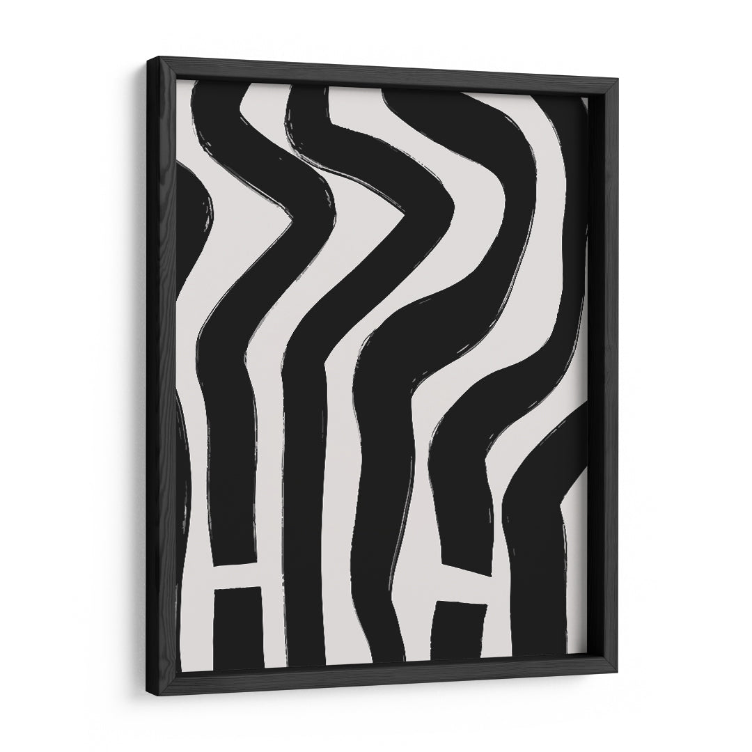 Striped Serenity Canvas Wall Art Frame