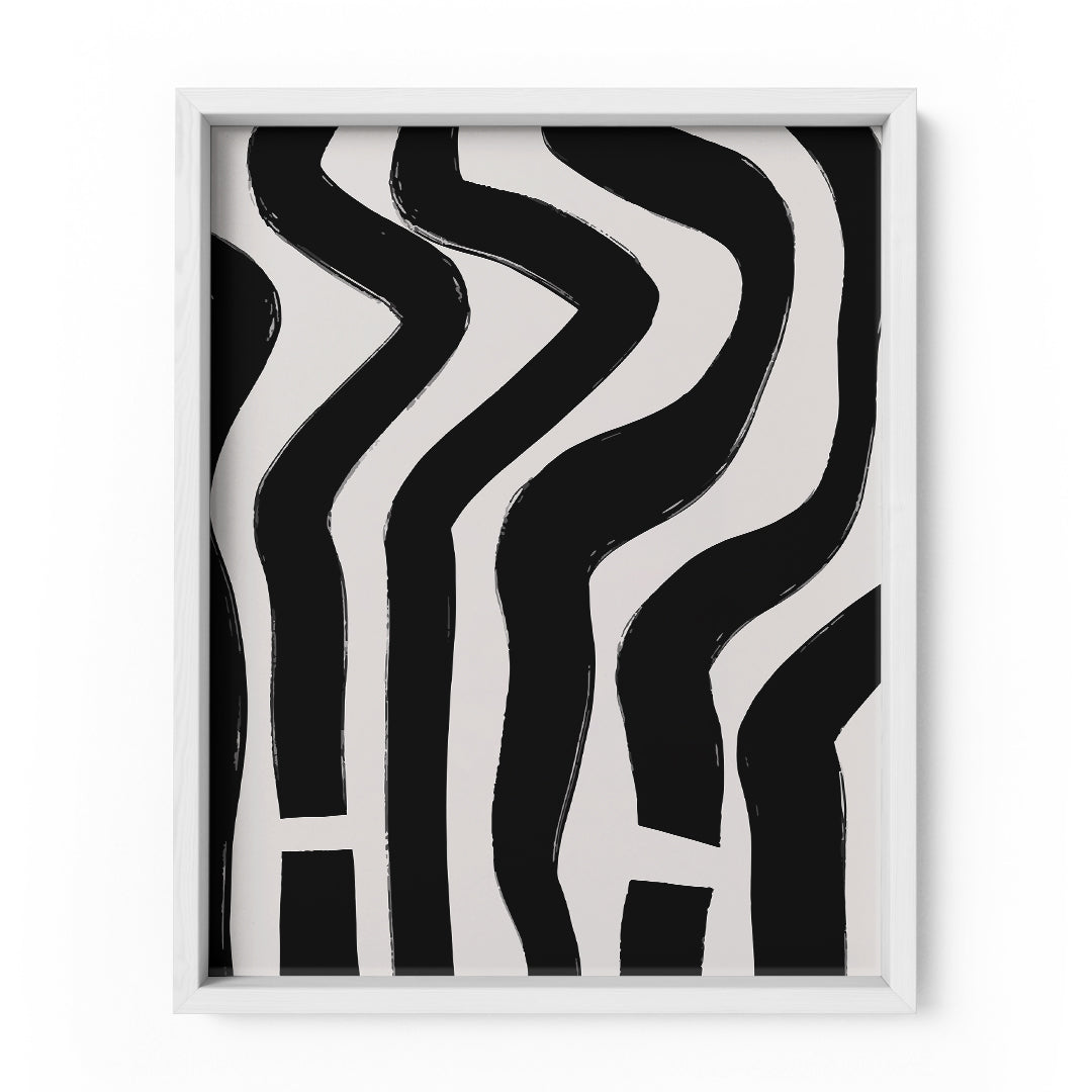 Striped Serenity Canvas Wall Art Frame