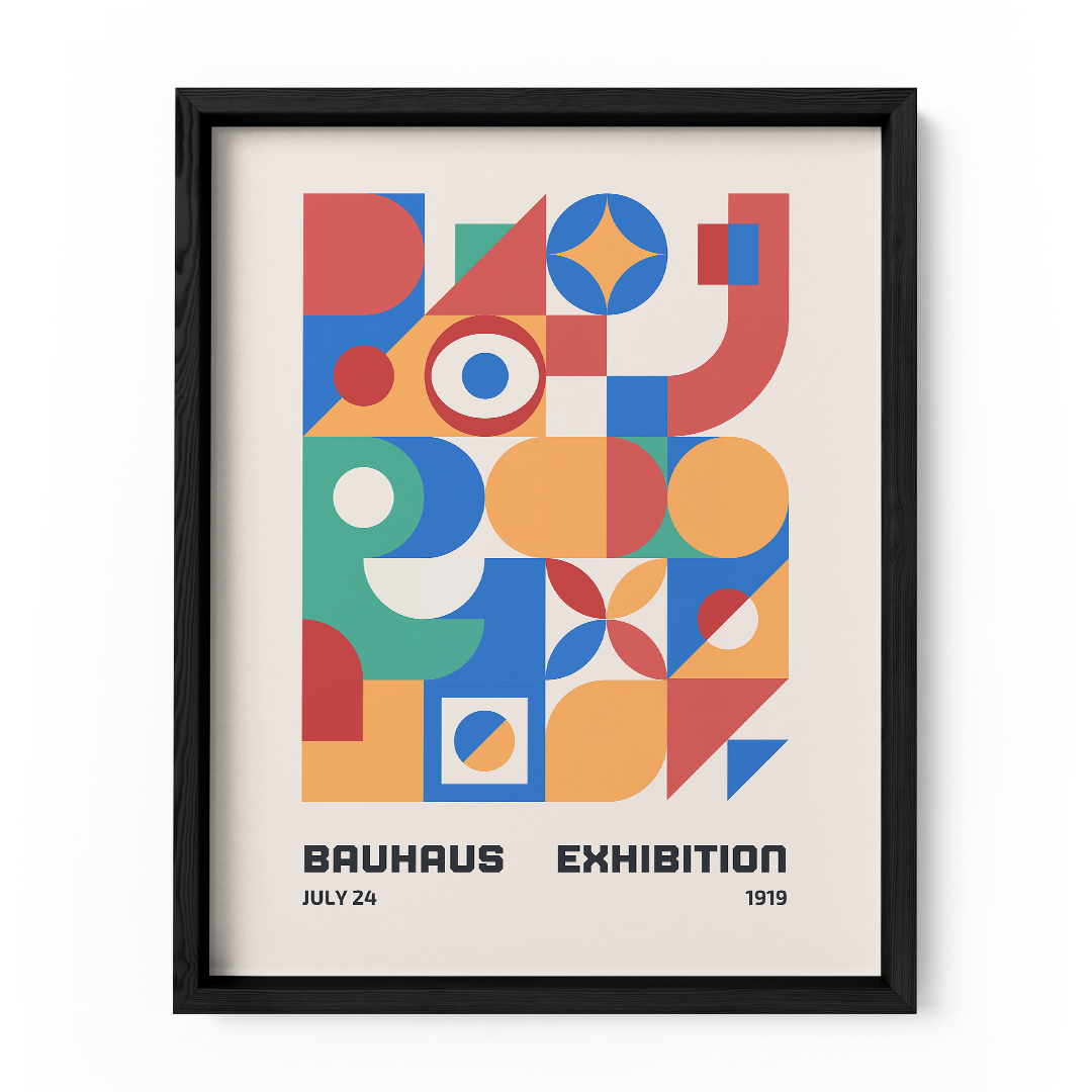 Bauhaus Kaleidoscope Wall Art Frame