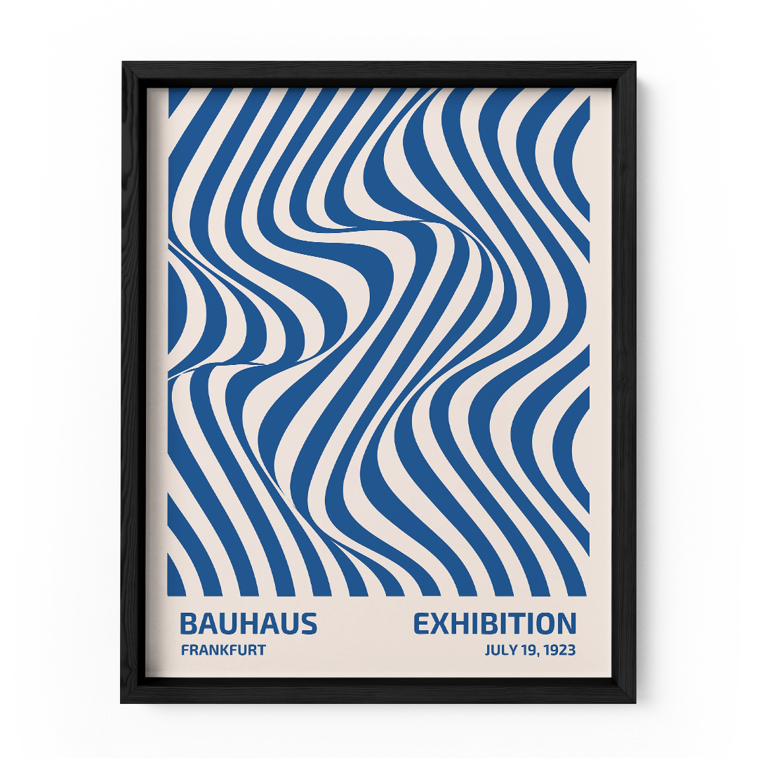 Azure Flow Wall Art Frame-A Symphony of Waves