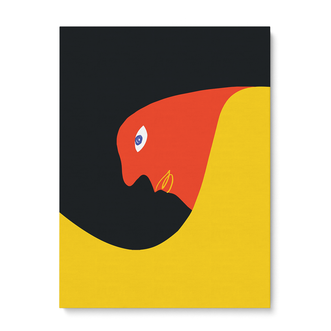 Crimson Parrot Wall Art Frame