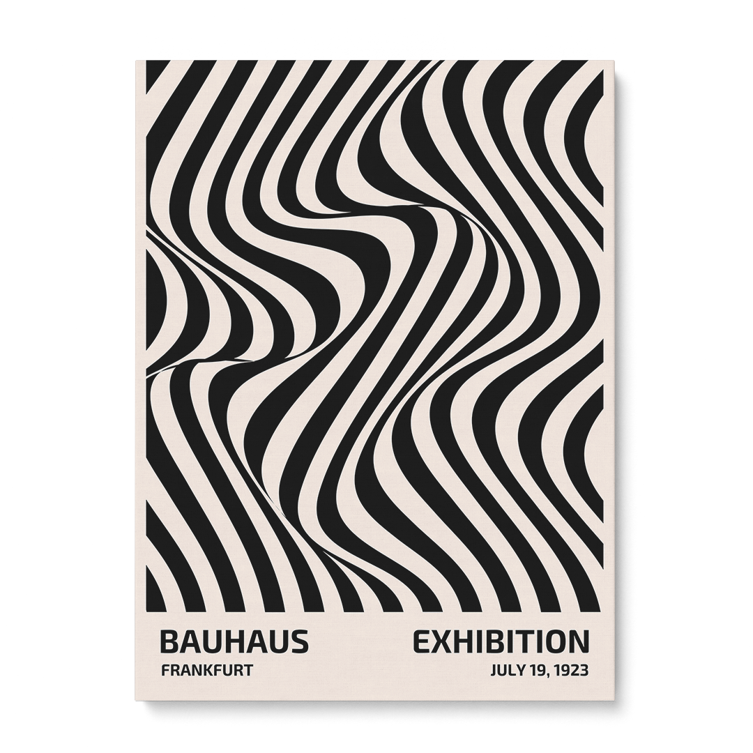 Monochrome Wave Wall Art Frame