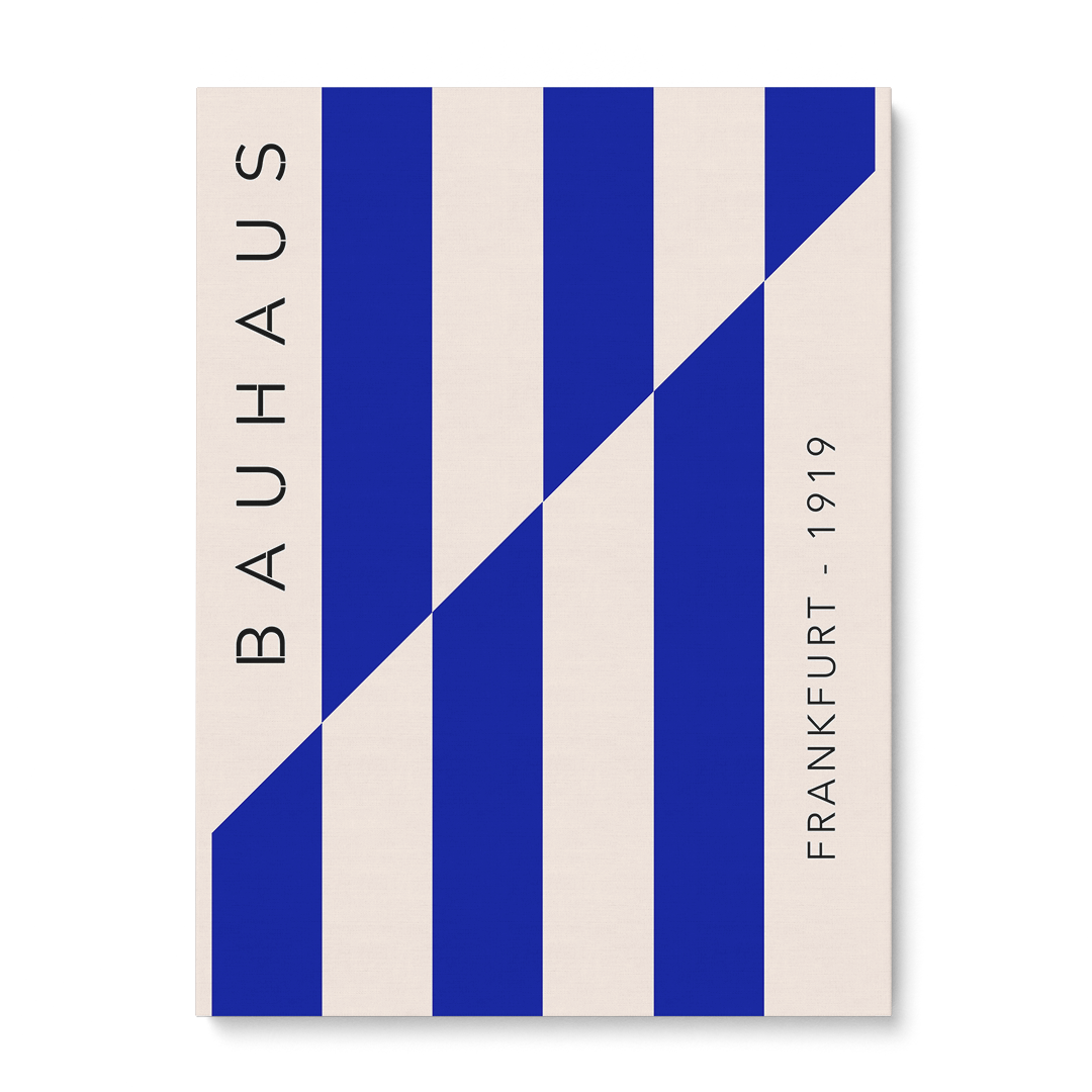 Azure Stripes Wall Art Frame
