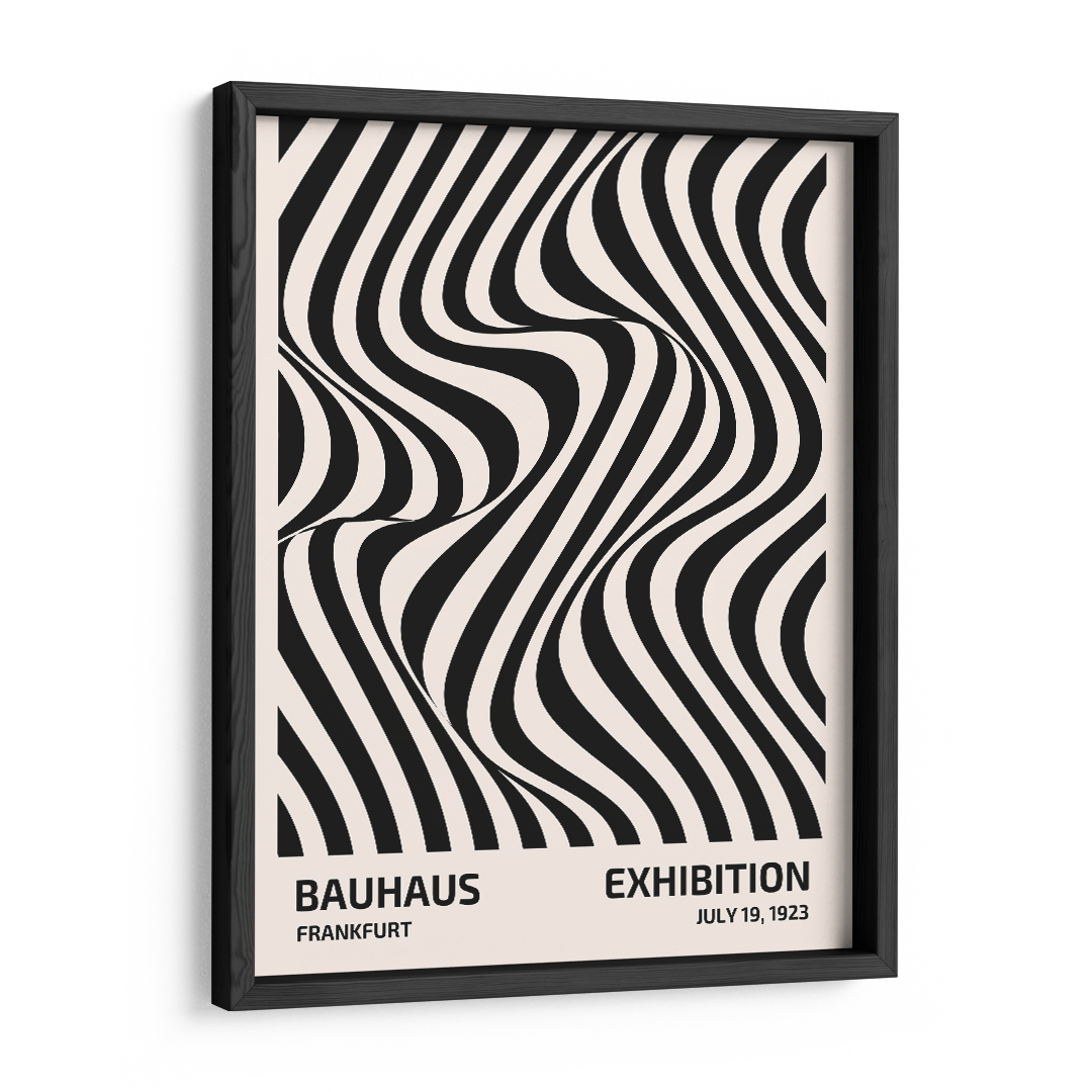Monochrome Wave Wall Art Frame