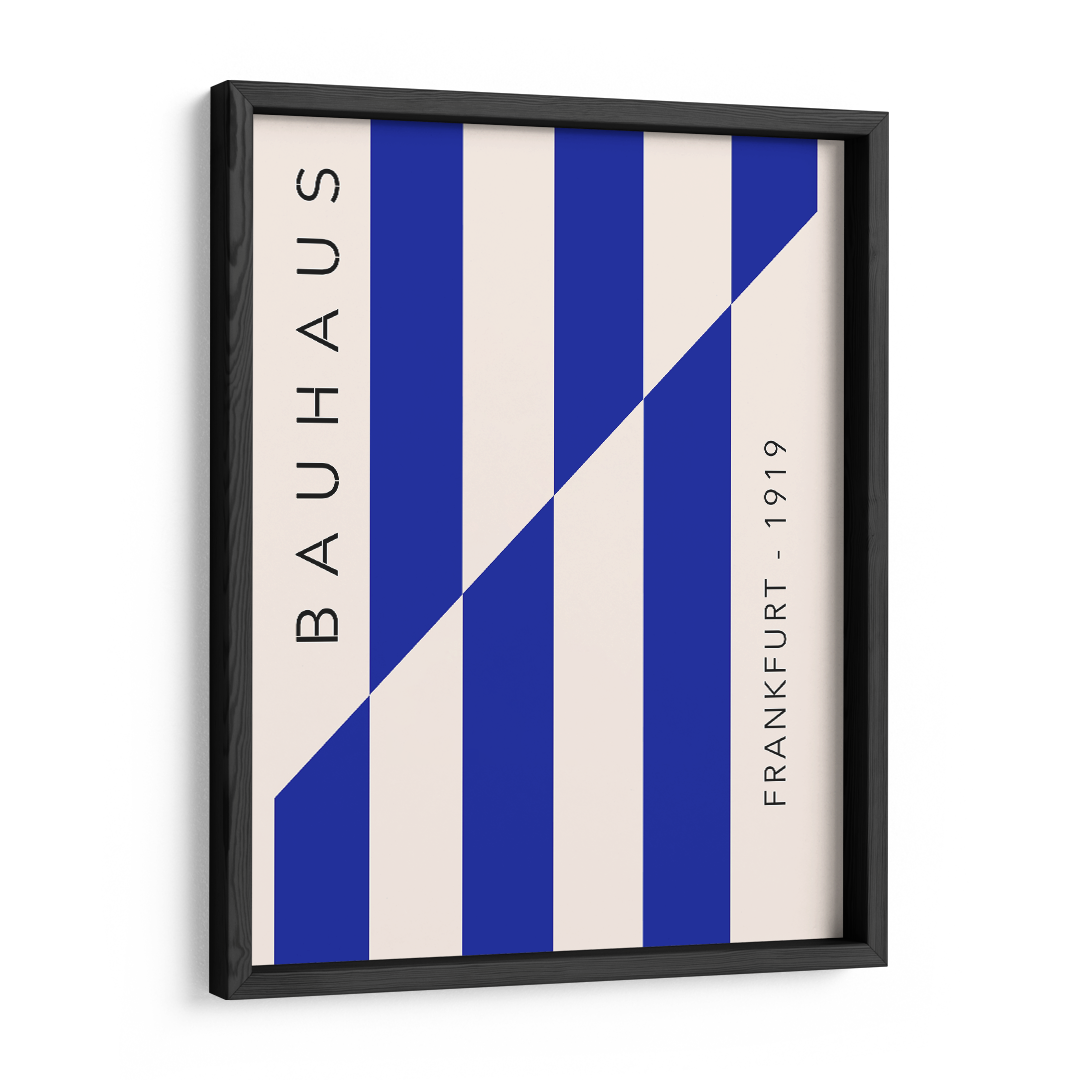 Azure Stripes Wall Art Frame