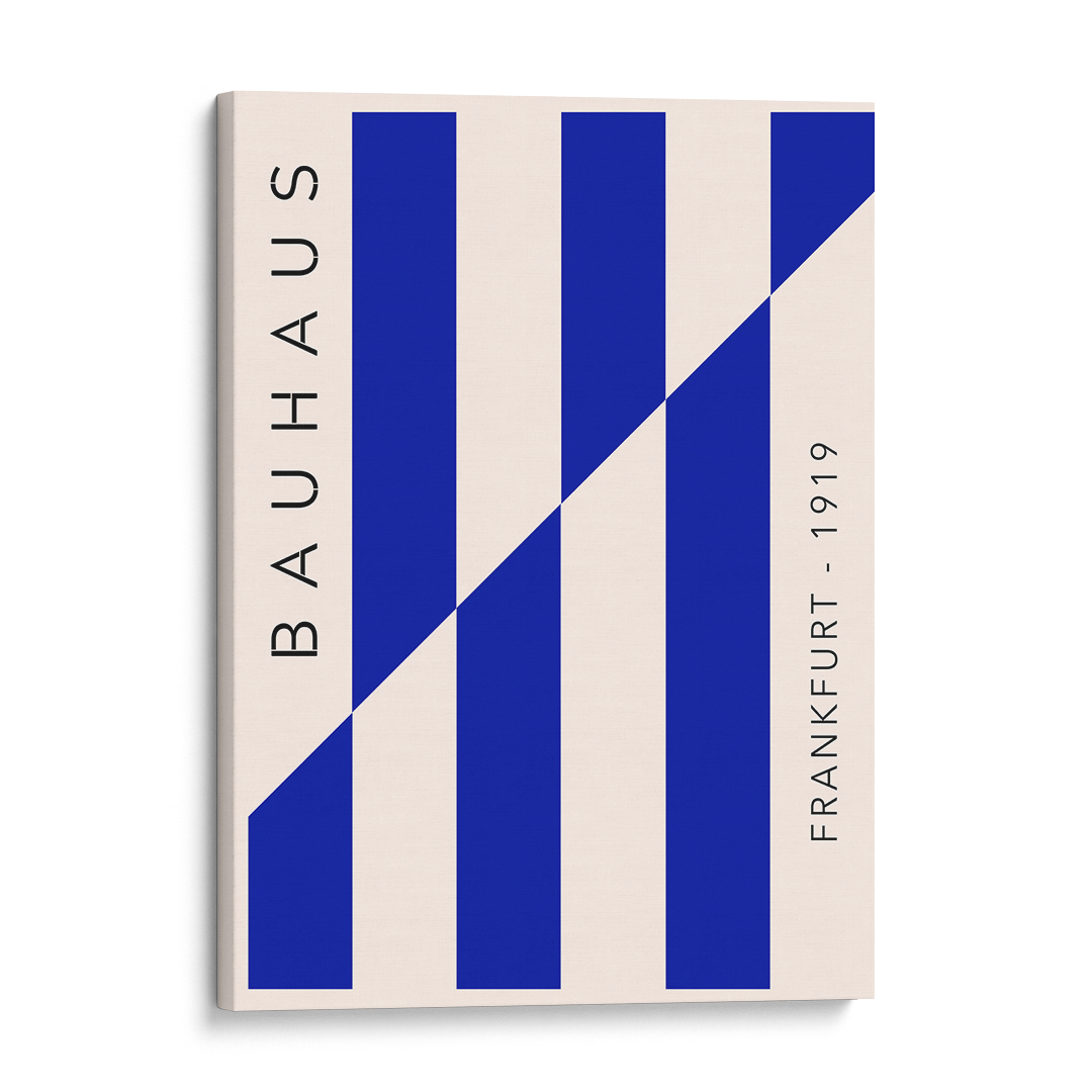 Azure Stripes Wall Art Frame