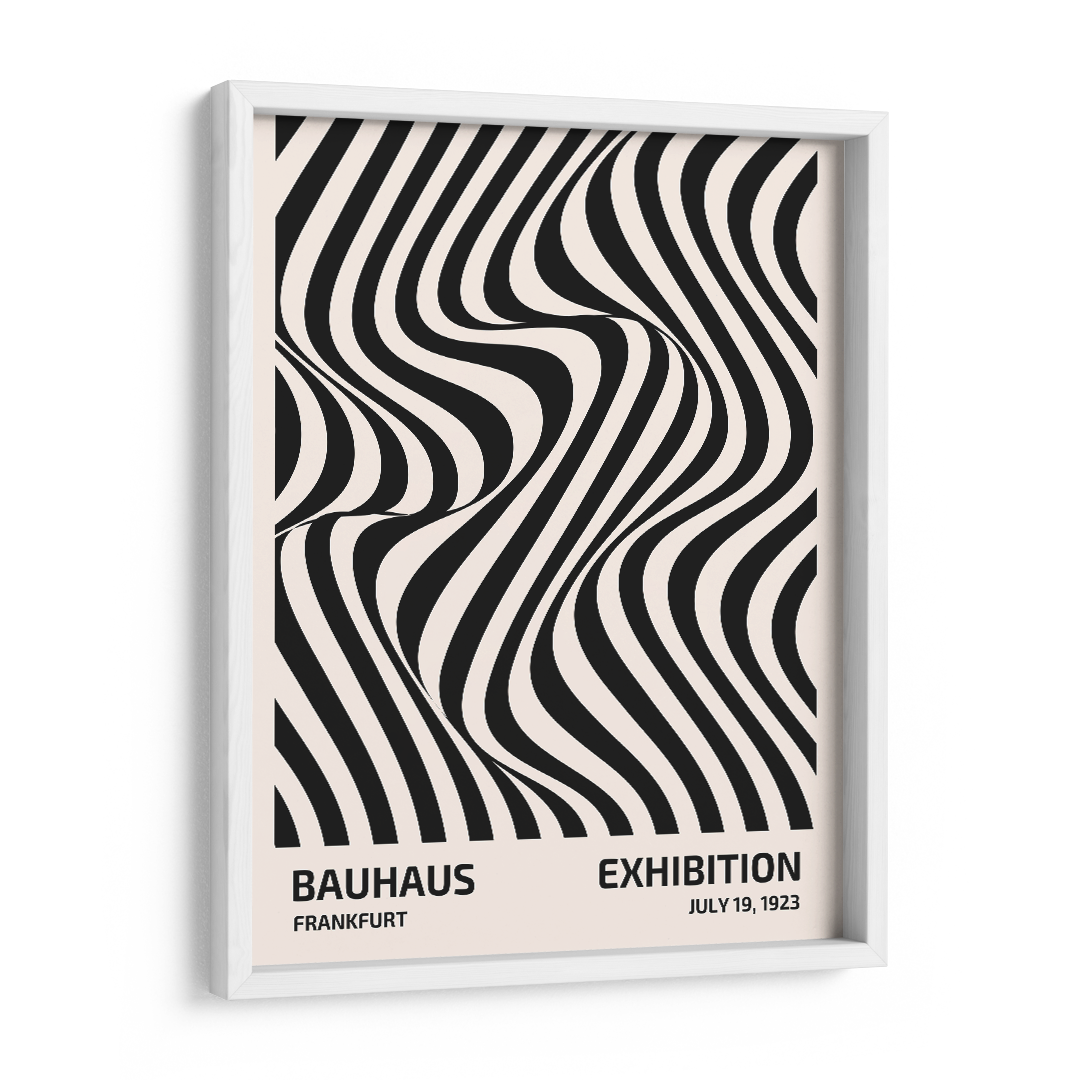 Monochrome Wave Wall Art Frame