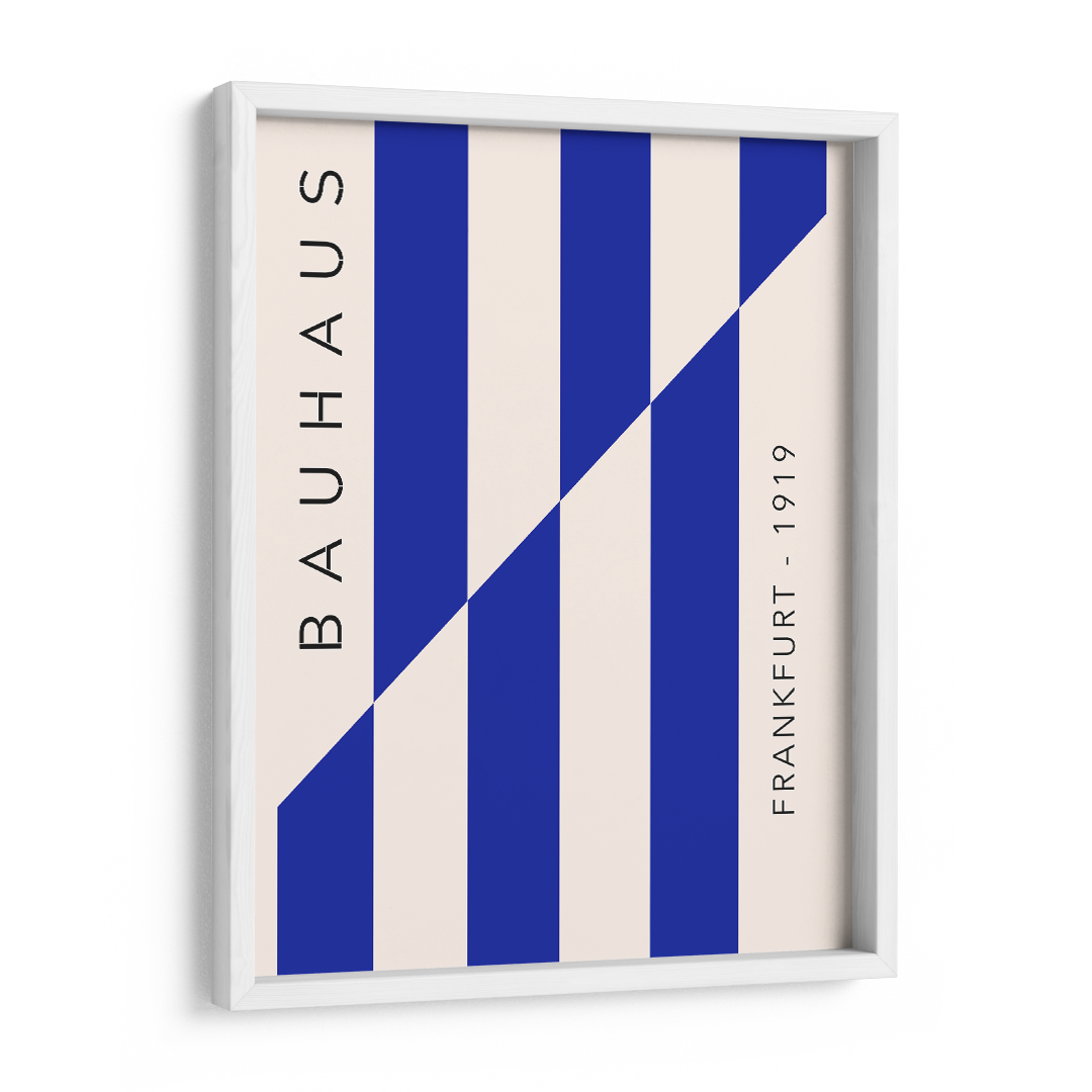 Azure Stripes Wall Art Frame