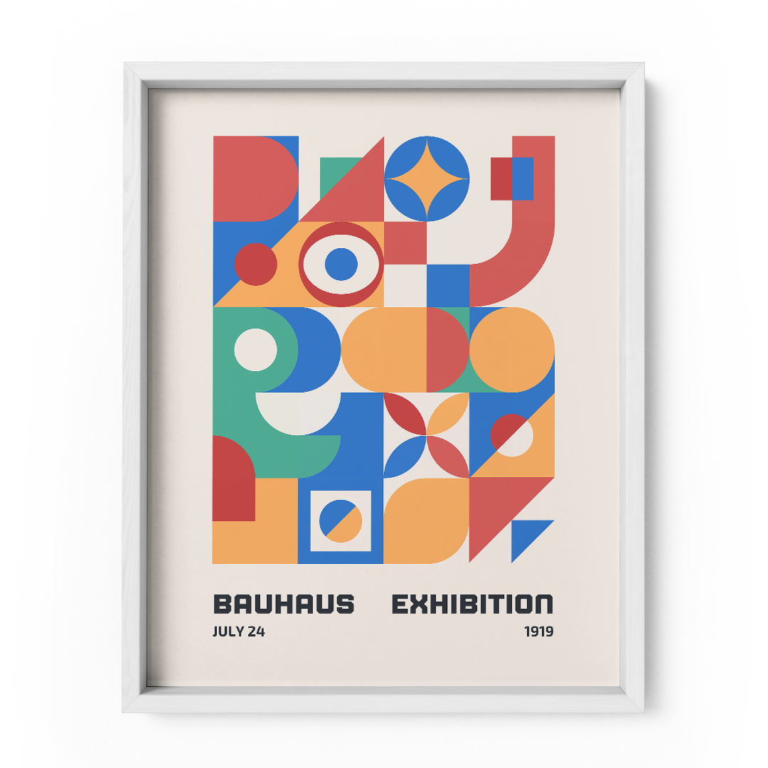 Bauhaus Kaleidoscope Wall Art Frame