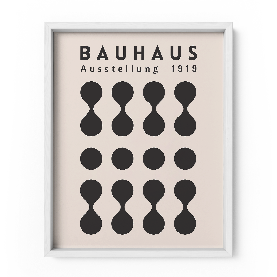 Bauhaus Hourglass Wall Art Frame