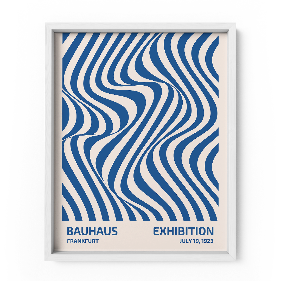 Azure Flow Wall Art Frame-A Symphony of Waves
